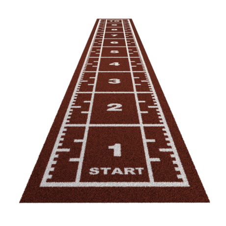 Sprung Premium Sprint Track with Full Markings (1.33m Wide) sprint track GymFloors 10.4 Red