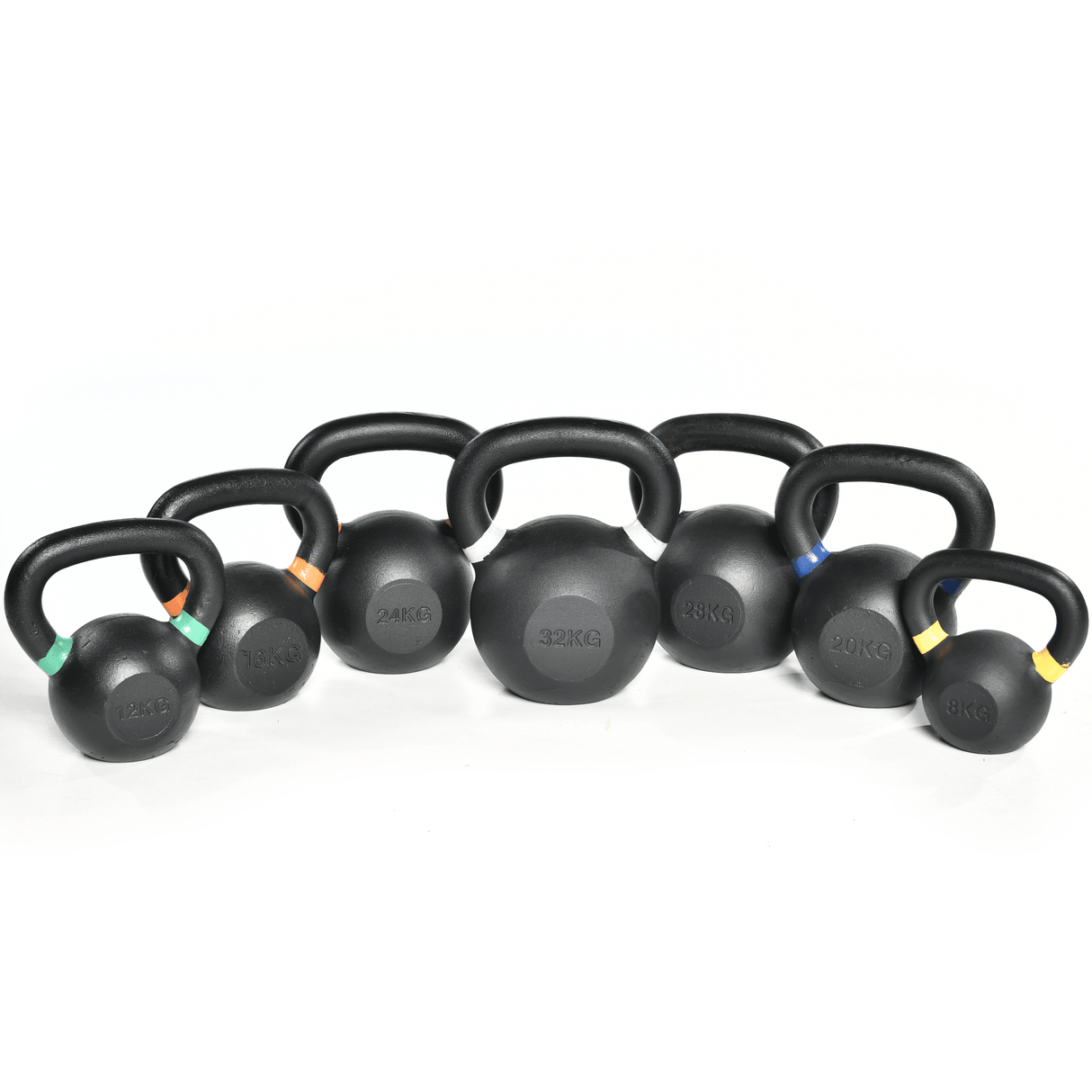 SuperStrong Cast Iron Kettlebells Free Weights SuperStrong Fitness Full Set