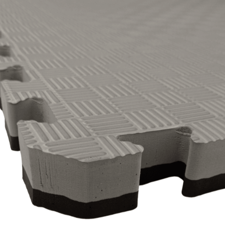 20mm Premium Reversible Tatami Mat Foam EVA Flooring Tile Sprung Gym Flooring Black & Grey