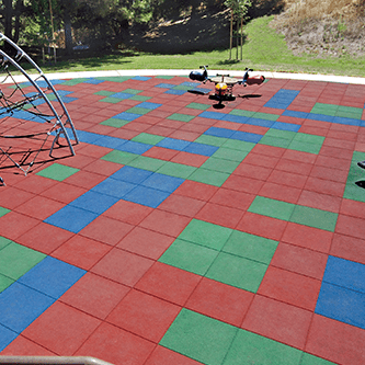Safety Playground Rubber Matting for Outdoors - 30mm Playground Tiles Sprung Gym Flooring