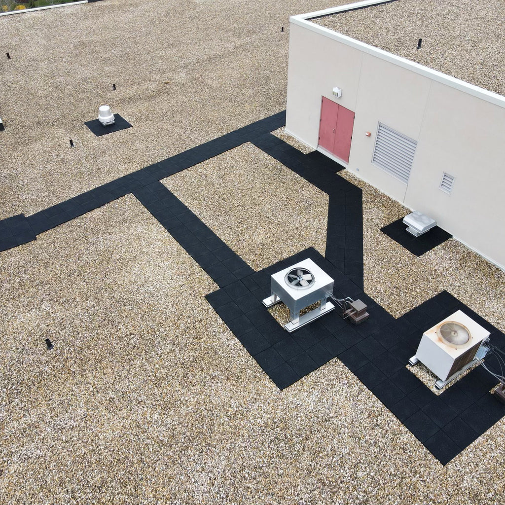 Rooftop Walkway with Rooftop Rubber Tiles