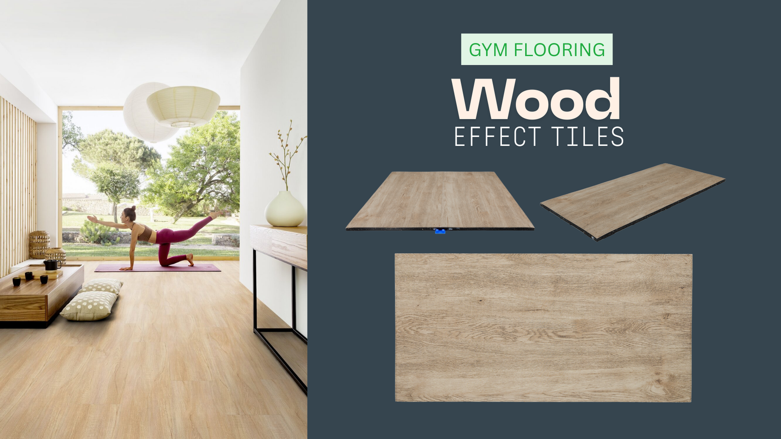wood effect gym flooring tiles