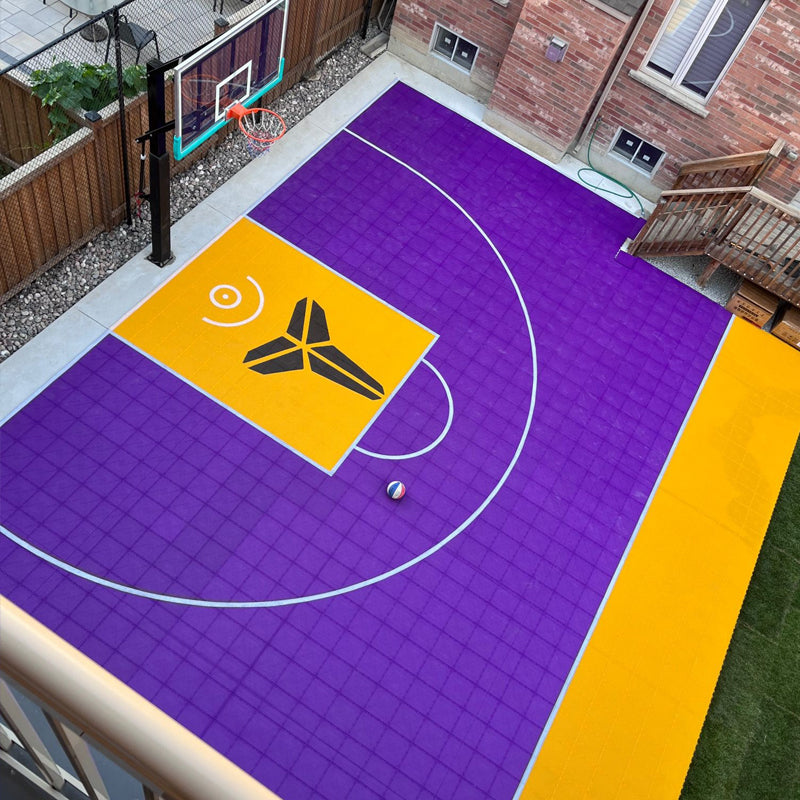 Outdoor Basketball Court Tiles for a Back Garden