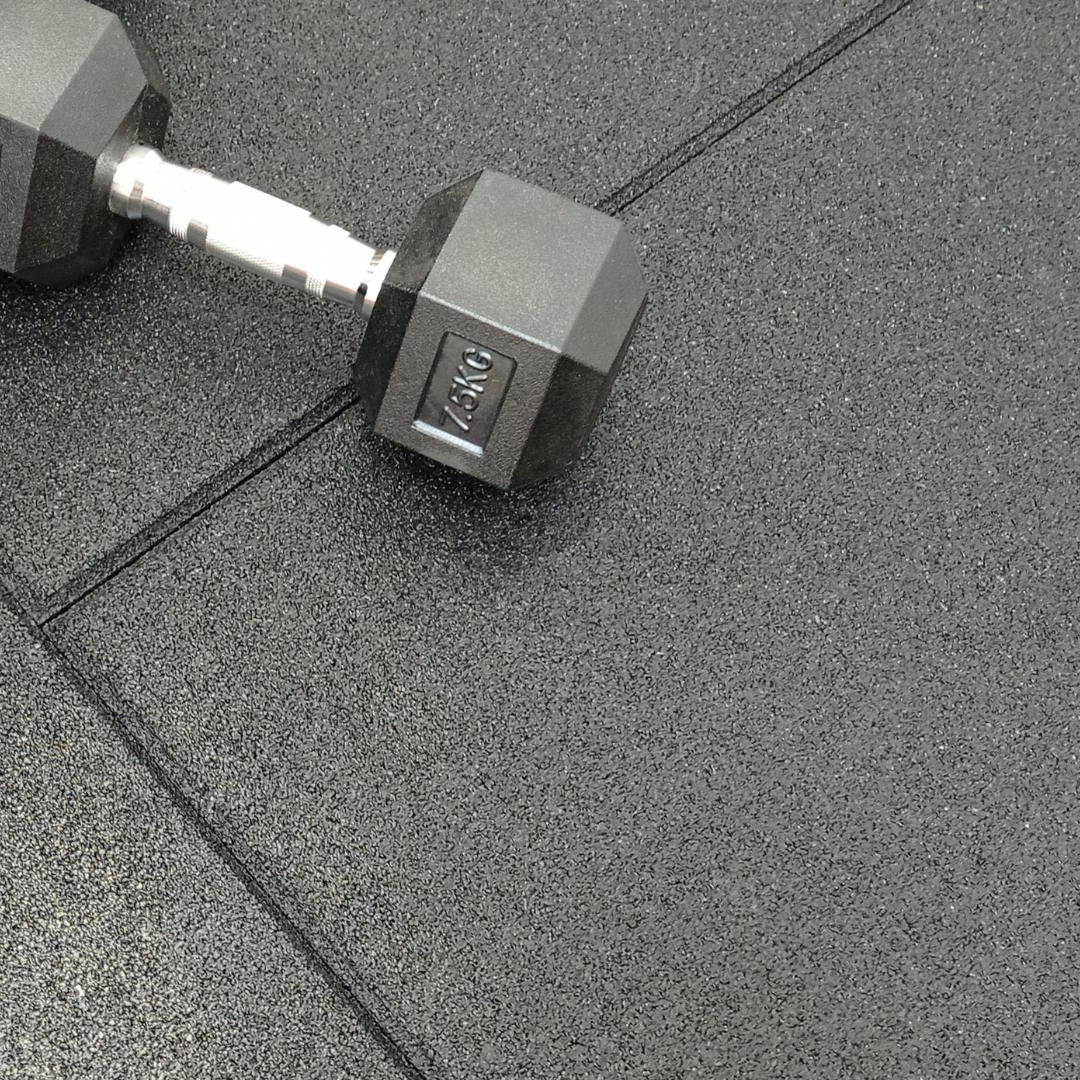 30mm Sprung PRO Gym Floor Tile - Rubber Heavy Duty Gym Flooring