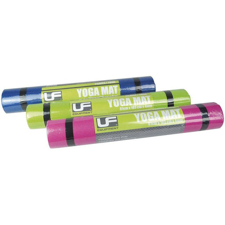 Yoga Mats with Shoulder Strap - 4mm - 5 Colours Sprung Gym Flooring
