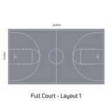 Basketball Court System - Full Court | Includes Court Markings