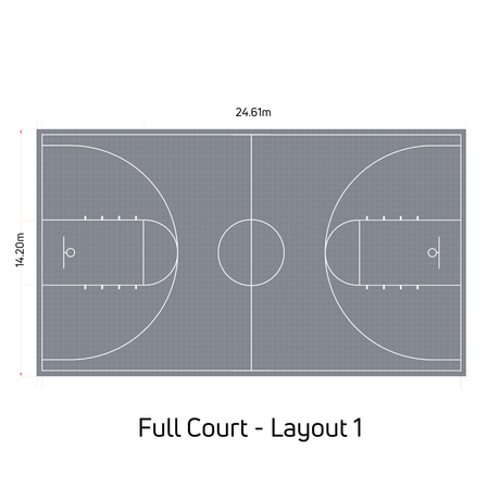 Basketball Court System - Full Court | Includes Court Markings
