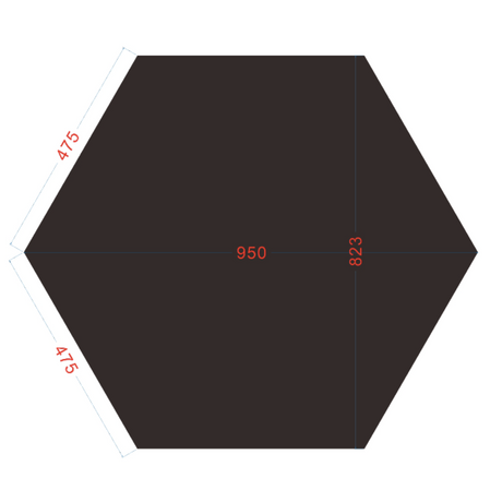 Sprung Konnecta Hextra tile - 20mm - 4 Colours