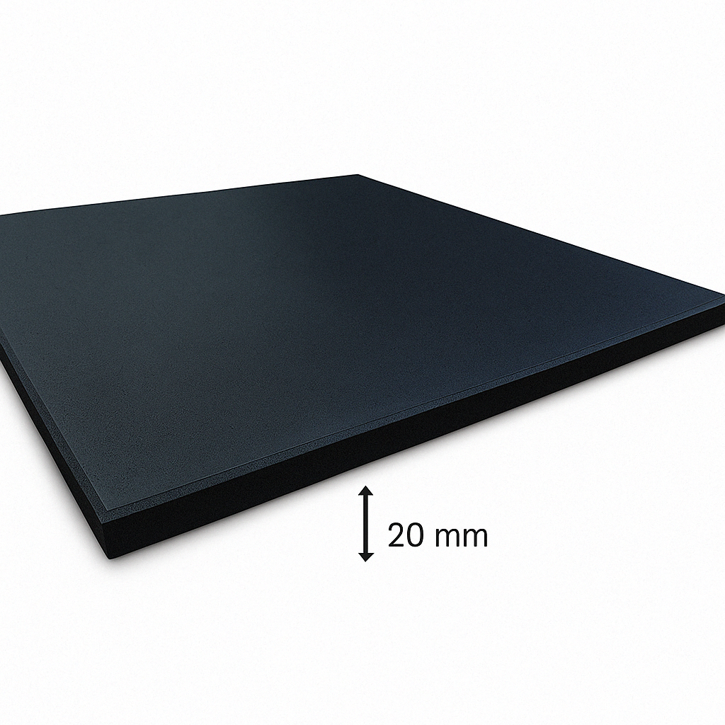 20mm Java Black Rubber Gym Flooring Tiles with Recycled Coffee Grounds [Pre-Order] GYM FLOORING Sprung Gym Flooring