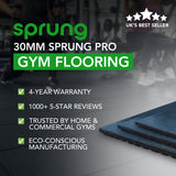 30mm Sprung PRO Anti-Shock Gym Floor Tile