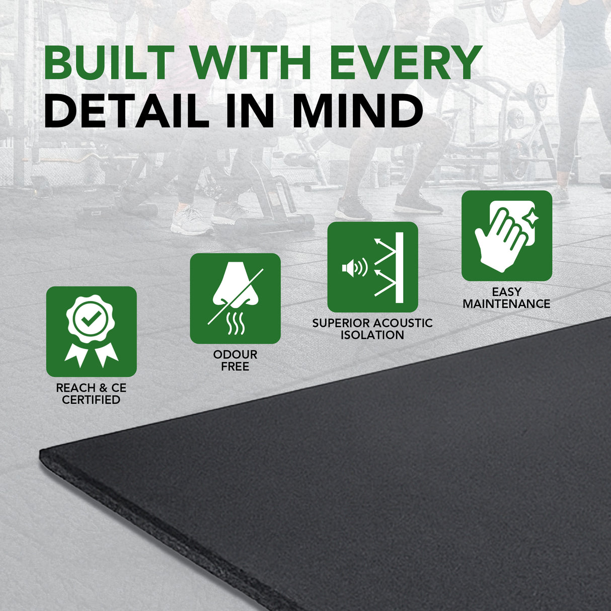 30mm Sprung PRO Anti-Shock Gym Floor Tile