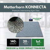 Sprung Konnecta Matterhorn Premium Gym Flooring Mats - 20mm
