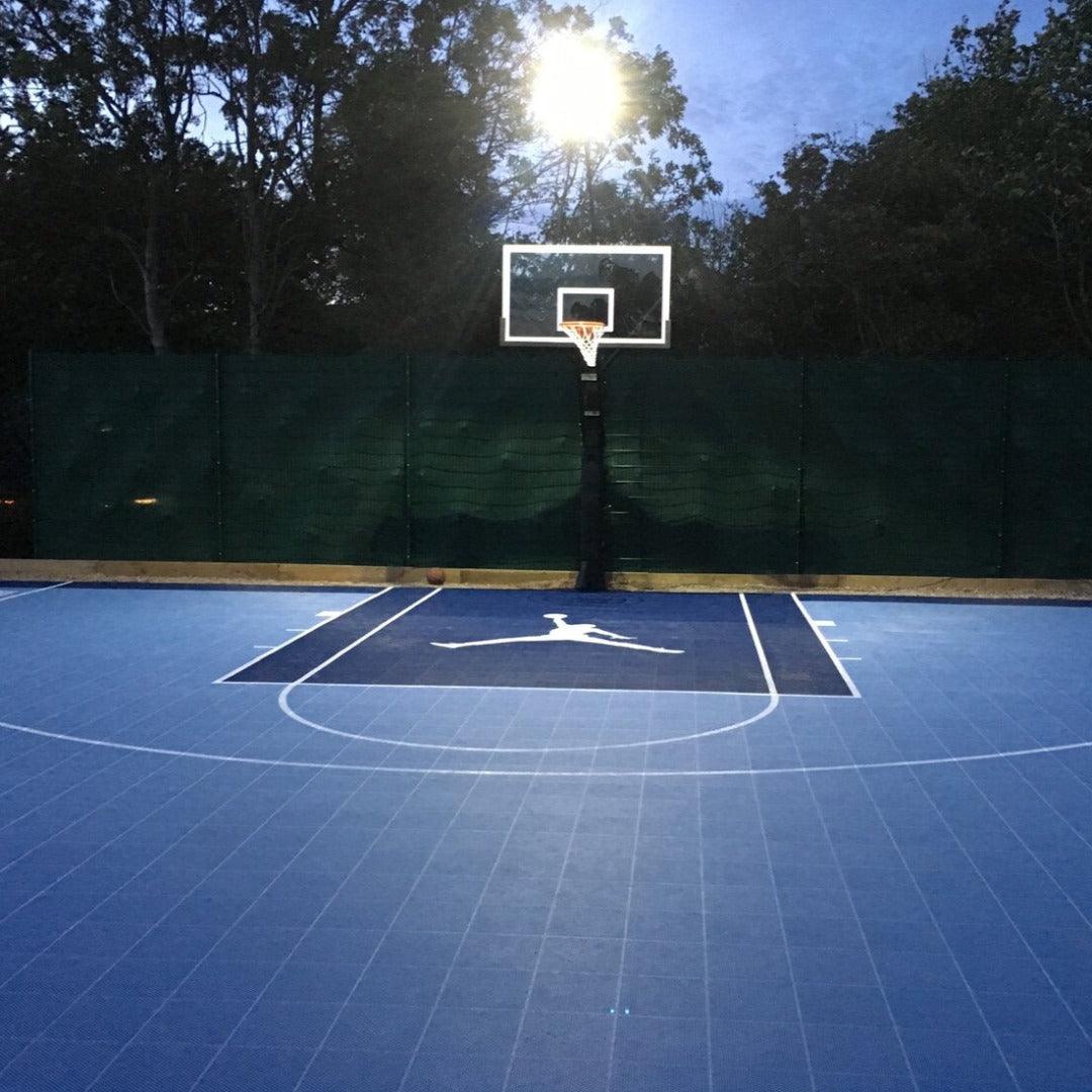 Basketball Court Flooring System - Half Court | Includes Court Markings  Sprung Gym Flooring   