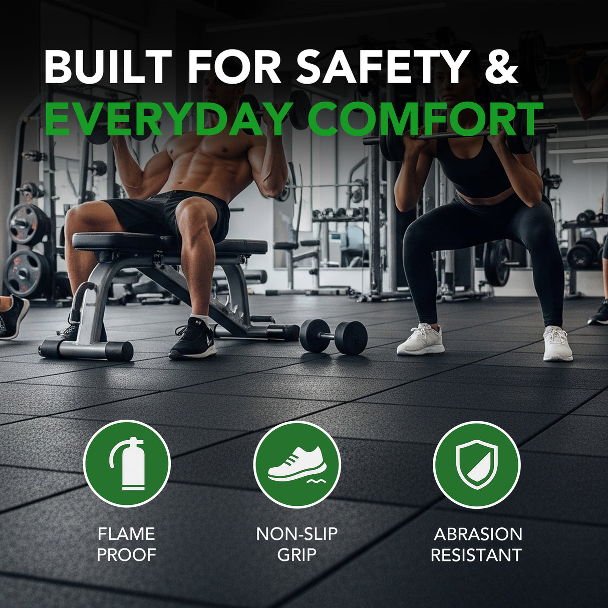 20mm Rubber PRO Gym Flooring | Heavy-Duty, Smooth Top Surface  – UK’s Highest Rated