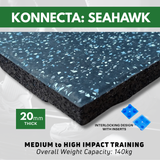 20mm Sprung Seahawk Premium Fleck Rubber Gym Flooring tile