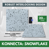 Sprung Konnecta Snowflake Premium Self-Locking Gym Flooring Mat - 20mm