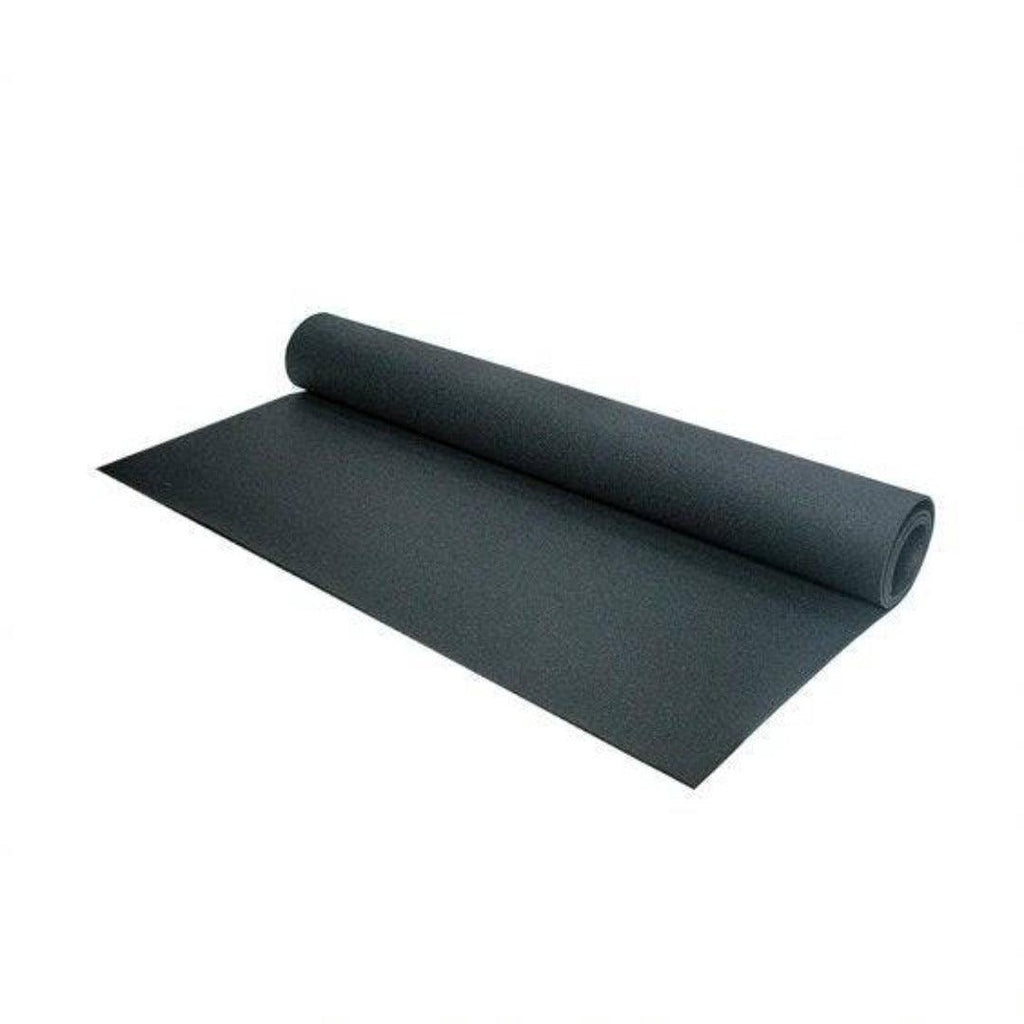 Sprung Jet Black Rubber Gym Flooring Roll - Various Thicknesses 12.5m2 per roll - Sprung Gym Flooring