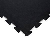Thumbnail for Jet Black Puzzle Interlocking Gym Mats - 1000mm x 1000mm - Sprung Gym Flooring