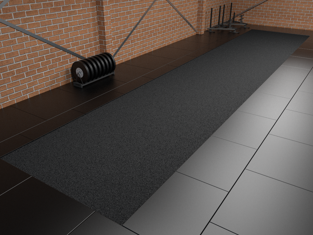 Sprung Plain Colour Uni Indoor Sprint Track - 2m Wide