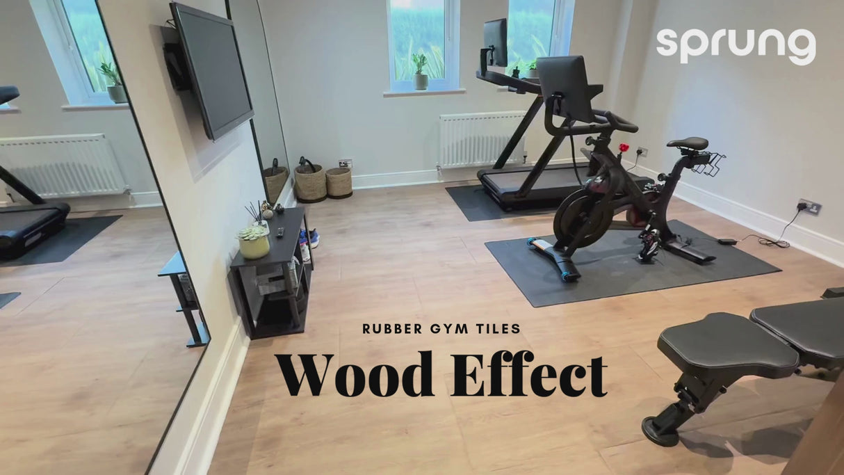 Sprung Konnecta Wood Effect Premium Gym Flooring Mats - 20mm