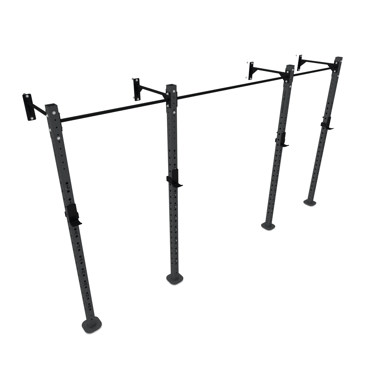 Wall Mounted Rig / Squat Rack (Modular)  SuperStrong Fitness 2 Bay Grey 