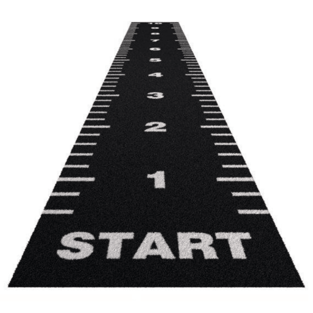 Sprung Essential 2m Wide Sprint Track with Markings - Sprung Gym Flooring
