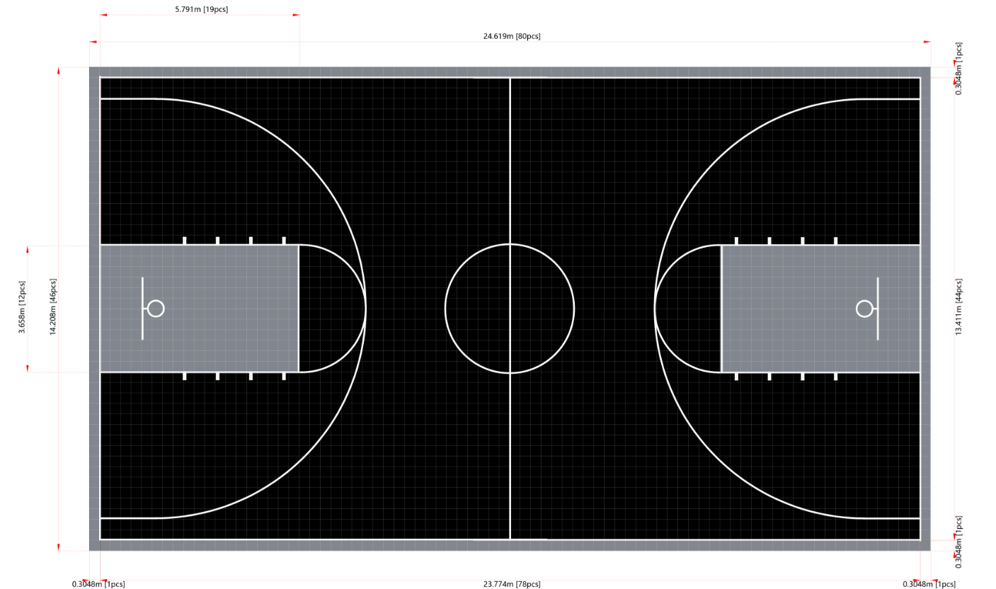 Basketball Court Dimensions & Markings