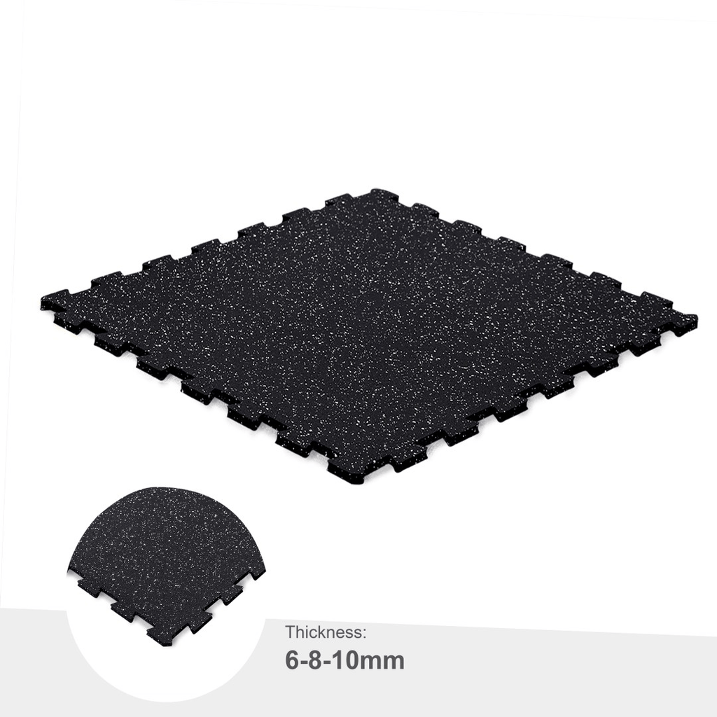Fleckz Puzzle Interlocking Gym Flooring Jigsaw Tiles - 600 mm x 600 mm - Sprung Gym Flooring