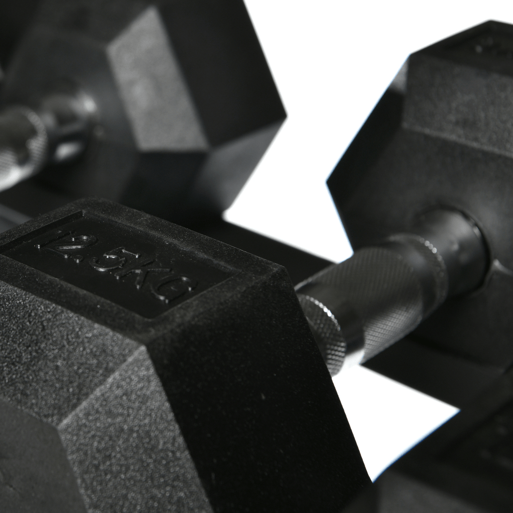 Hex Dumbbell Set 2.5kg-30kg. 12 pairs increments of 2.5kg - GymFloors