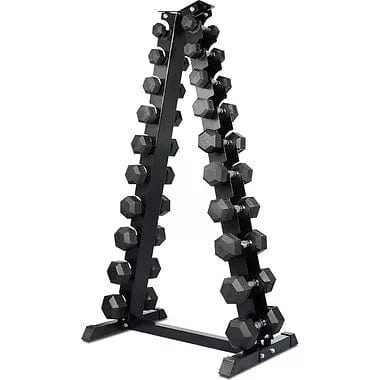 1kg-10kg Hex Dumbbell Set with  Rack (10 Pairs) - GymFloors