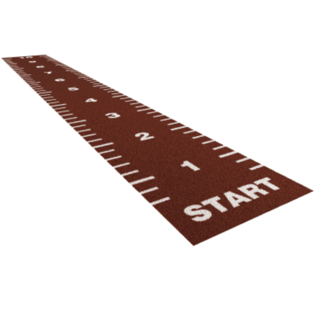 Sprung Essential 2m Wide Sprint Track with Markings - Sprung Gym Flooring