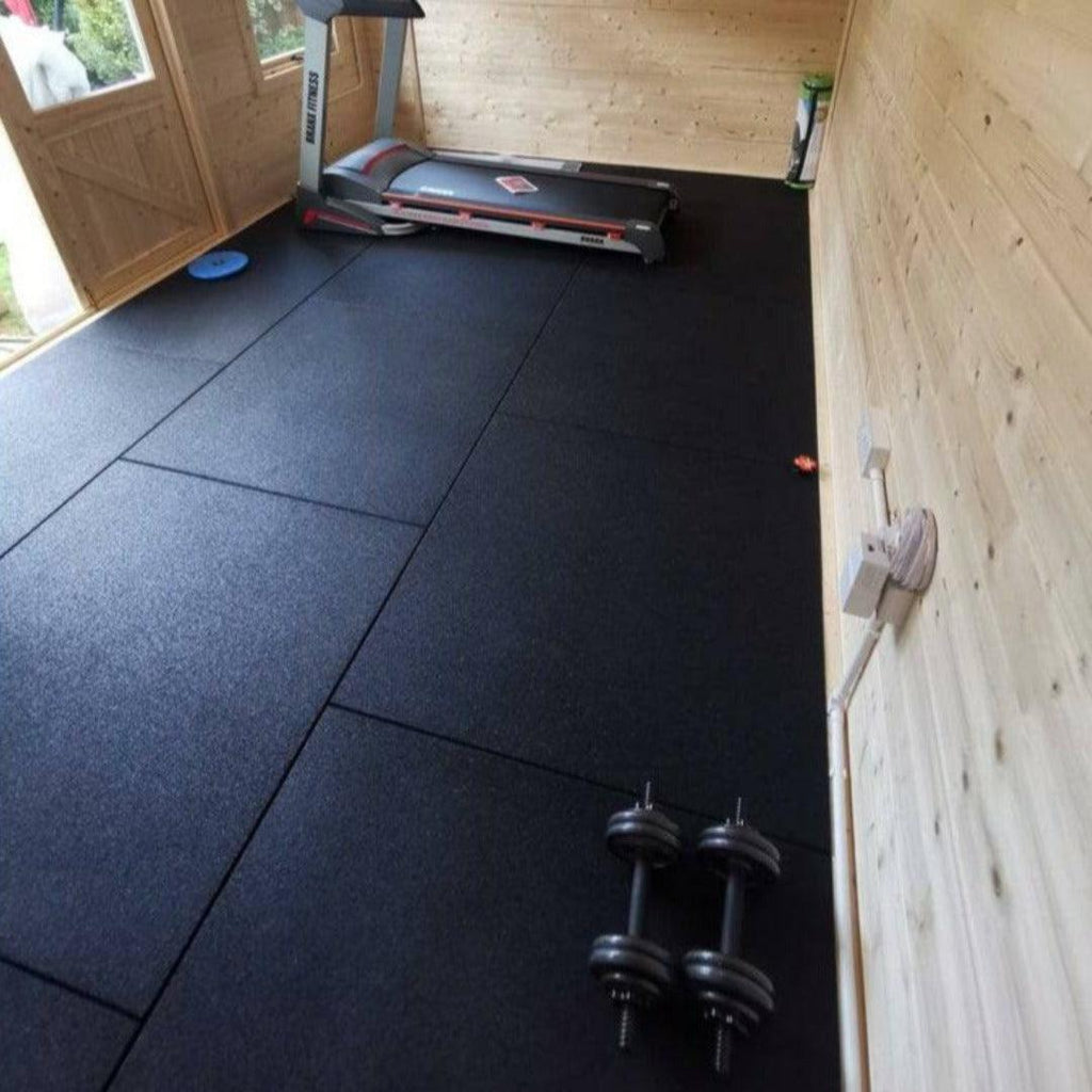 30mm Sprung Rubber Heavy Duty Gym Floor Tile  - Standard or Anti-shock base - GymFloors