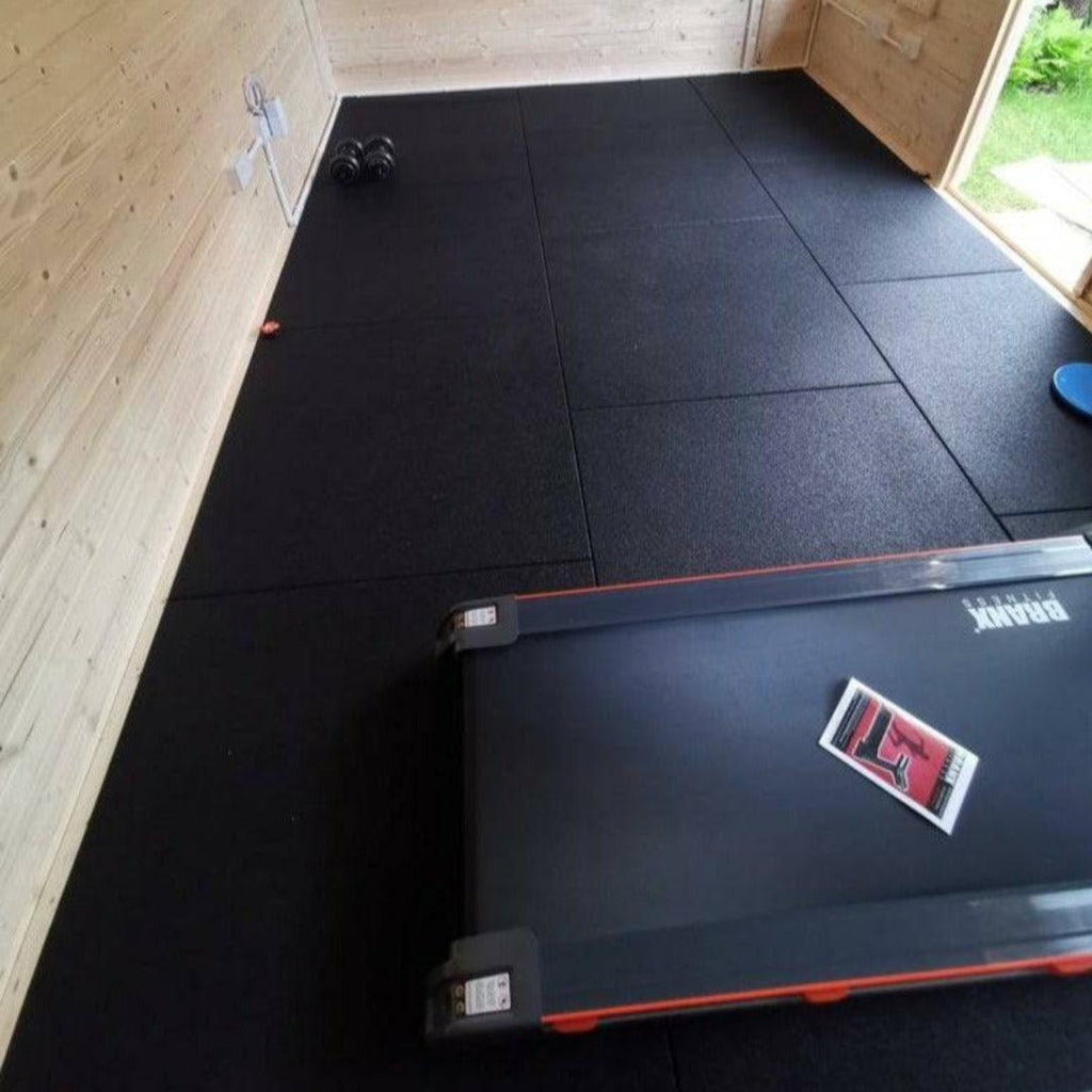 30mm Sprung Rubber Heavy Duty Gym Floor Tile  - Standard or Anti-shock base - GymFloors