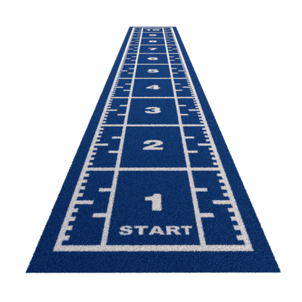 Sprung Premium Sprint Track with Full Markings - GymFloors