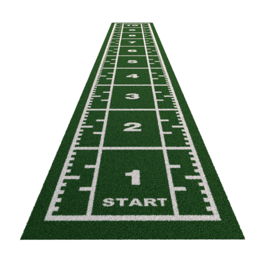 Sprung Premium Sprint Track with Full Markings - GymFloors