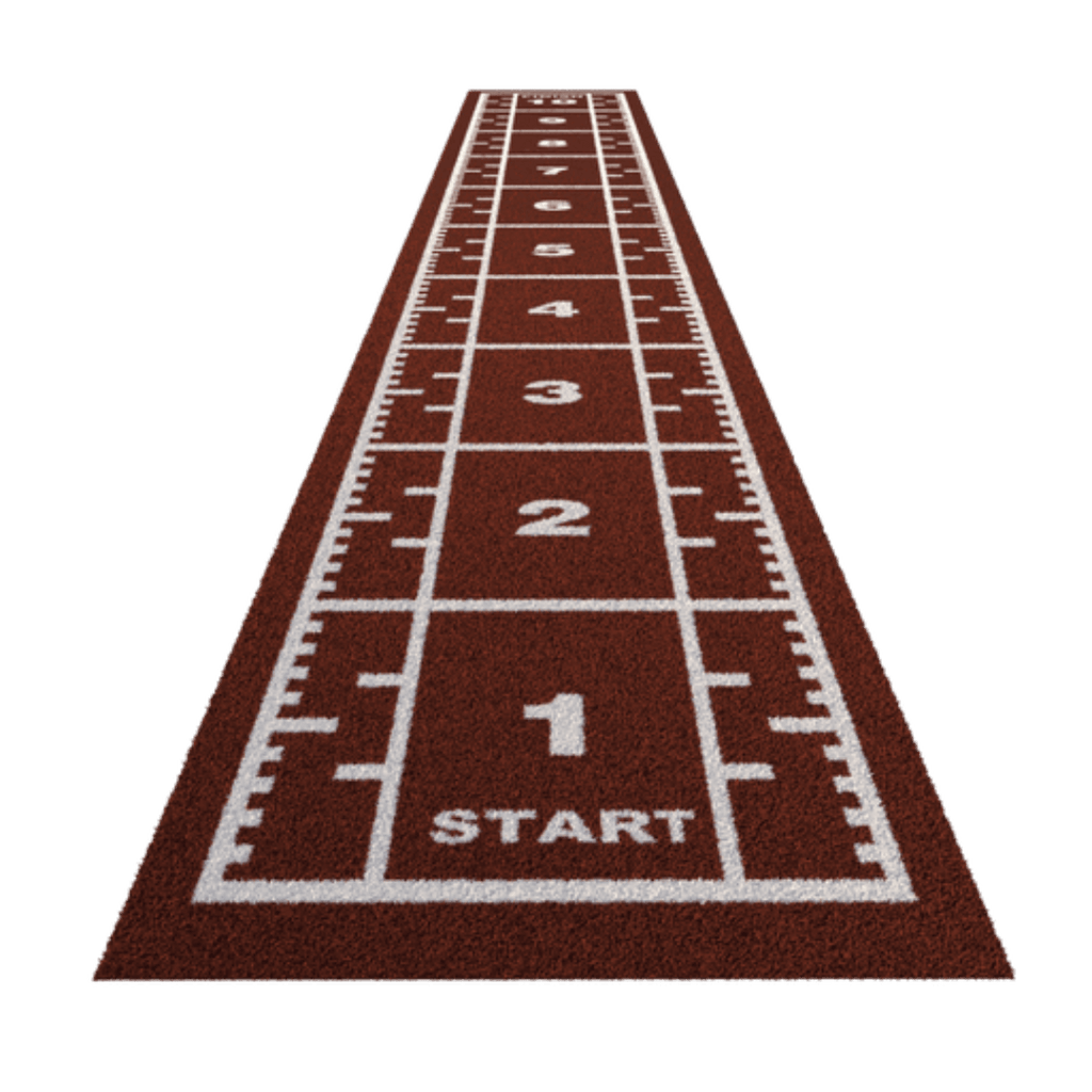 Sprung Premium Sprint Track with Full Markings - GymFloors