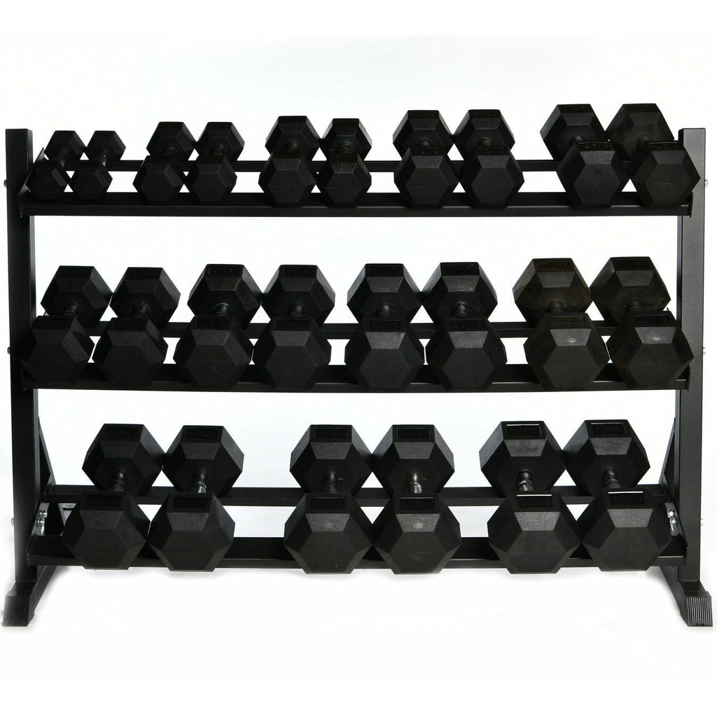 Hex Dumbbell Set 2.5kg-30kg. 12 pairs increments of 2.5kg - GymFloors