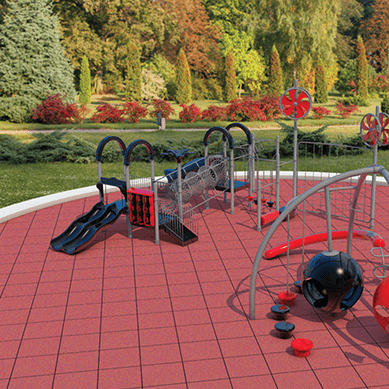 Safety Playground Rubber Tiles - 30 mm - GymFloors