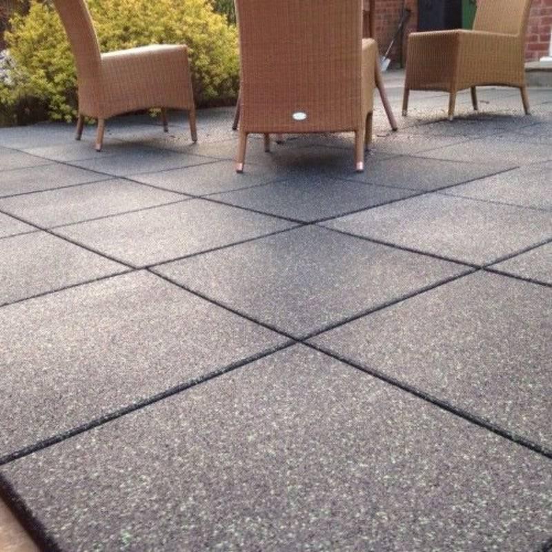 Rubber Outdoor Garden Flooring Tiles for Patios - 30 mm - GymFloors