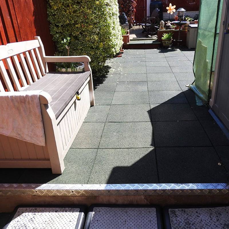 Rubber Outdoor Garden Flooring Tiles for Patios - 30 mm - GymFloors
